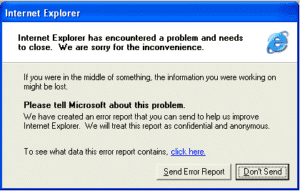 IE Error Messages | Quikteks, LLC