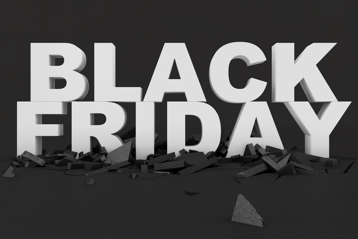 Black Friday Sale Message For Shop Business Shopping Store Banner For Black Friday Black Friday Crushing Ground 3d Text In Black And White Color Modern Design 3d Illustration Quikteks Tech Support